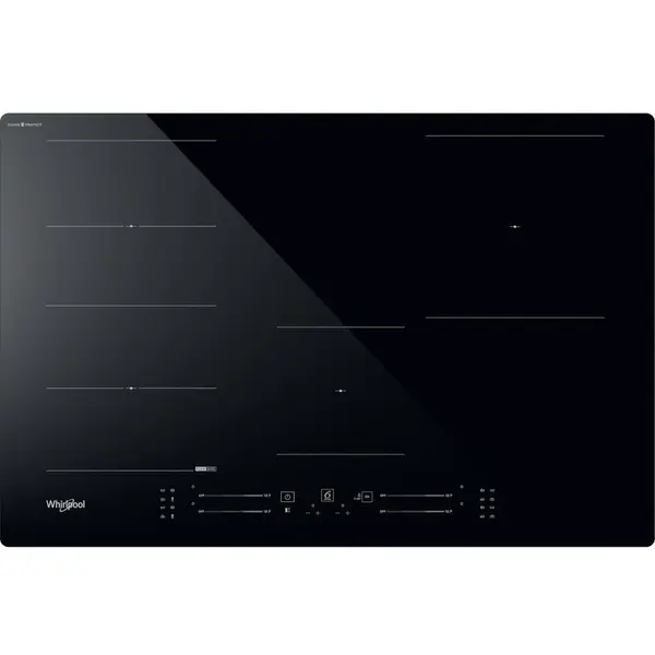 Whirlpool Plita incorporabila cu inductie Whirlpool WF S1577 CPNE, control cu buton tactil, 4 zone de gatit, 80 cm, Negru