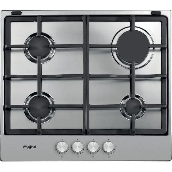 Whirlpool Plita Incorporabila Whirlpool TGML660IX, Plita gaz, 4 zone, 7300 W, Argintiu
