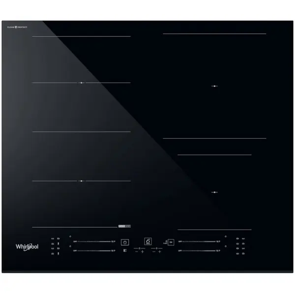 Whirlpool Plita incorporabila Whirlpool WF S5060 CPBF, Inductie, 4 zone de gatit, ChefControl, FlexiSide, 60 cm, Negru