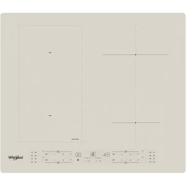 Whirlpool Plita incorporabila Whirlpool WLB6860NES, Inductie, 4 zone de gatit, FlexiCook, Tehnologia 6th Sense, 60 cm, Sticla argintie