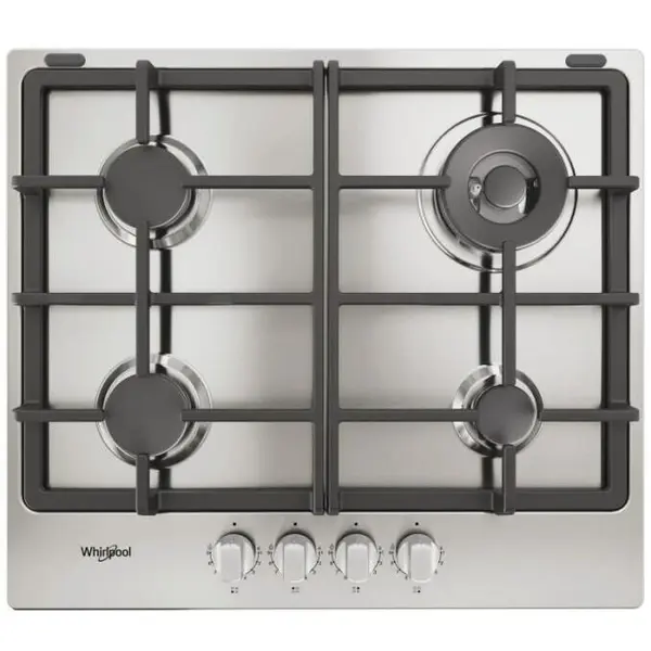 Whirlpool Whirlpool TGML 661 IX R, Otel inoxidabil, Incorporat 58 cm, Gaz 4 zona(e)