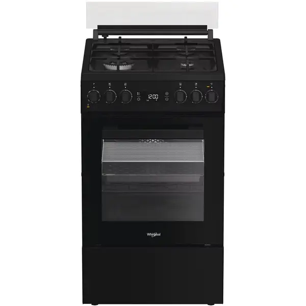Whirlpool Whirlpool W5G8LMSWTB Cooker, Freestanding, Gas, A, Width 50cm, Black