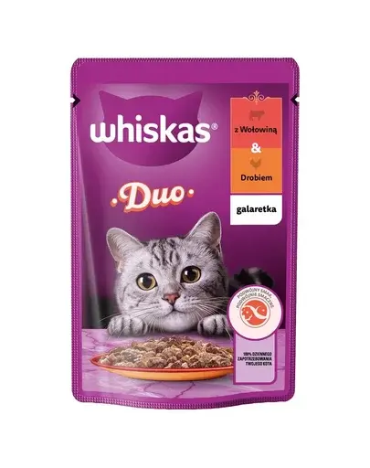 WHISKAS Adult plic 85 g vita si pasare in gelatina, hrana pisica adulta