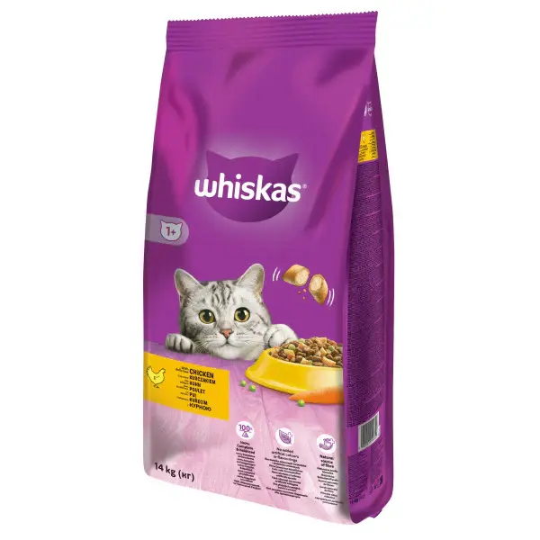Whiskas hrana uscata cu pui pentru pisici adulte 14kg