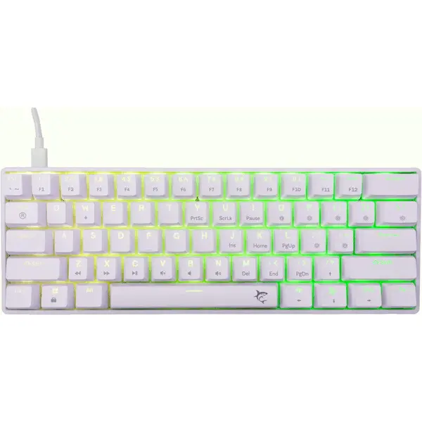 White Shark Tastatura Gaming White Shark SHINOBI v2 Outemu Brown Switch Mecanica Alb
