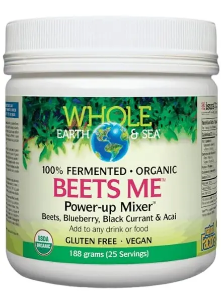 Whole Earth & Sea Beets Me Power-up Mixer, 188 g, Natural Factors