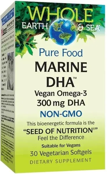 Whole Earth & Sea Marine DHA, 30 capsule, Natural Factors