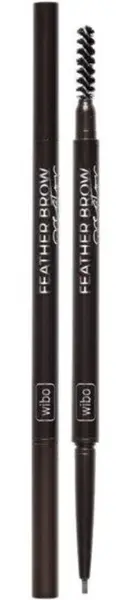 Wibo Creion de precizie pentru sprâncene Feather, cu o perie, Dark Brown