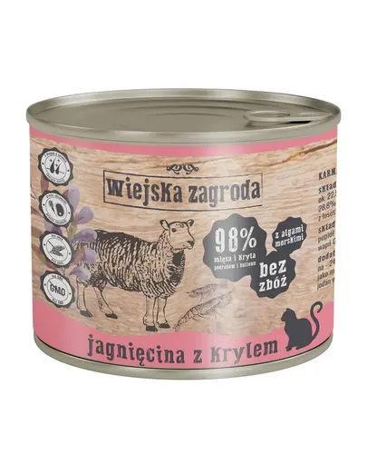 WIEJSKA ZAGRODA Adult Miel si krill 200 g conserva hrana pisica
