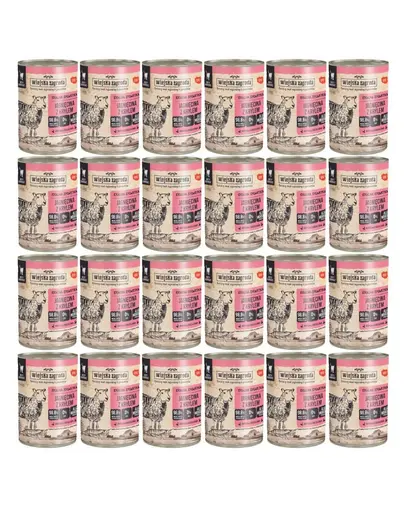WIEJSKA ZAGRODA Conserva hrana pisici, cu miel si krill 24x400g