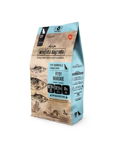 WIEJSKA ZAGRODA Hrana caine, cu peste oceanic M 2x2kg