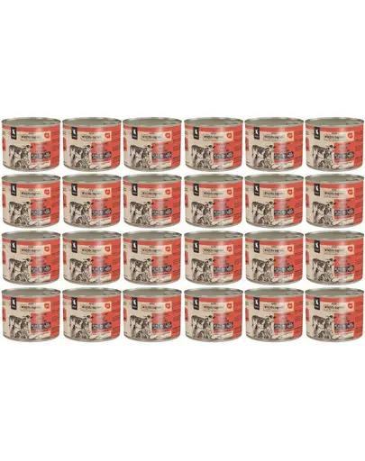 WIEJSKA ZAGRODA Hrană umedă pentru pisoi iepure cu vițel, 24x200 g