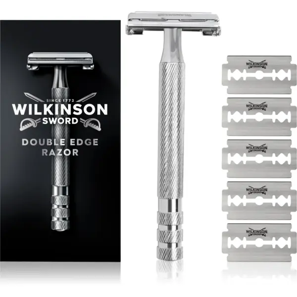 Wilkinson Sword Barber's Style Double Edge Aparat de ras + rezervă lame 5 pc