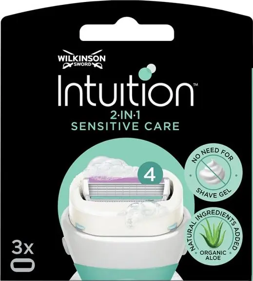 Wilkinson Sword Intuition Lame de rezervă pentru femei Sensitive Care, 3 buc