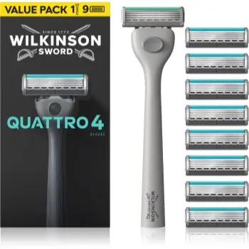 Wilkinson Sword Quattro aparat de ras rezerva lama 8 pc