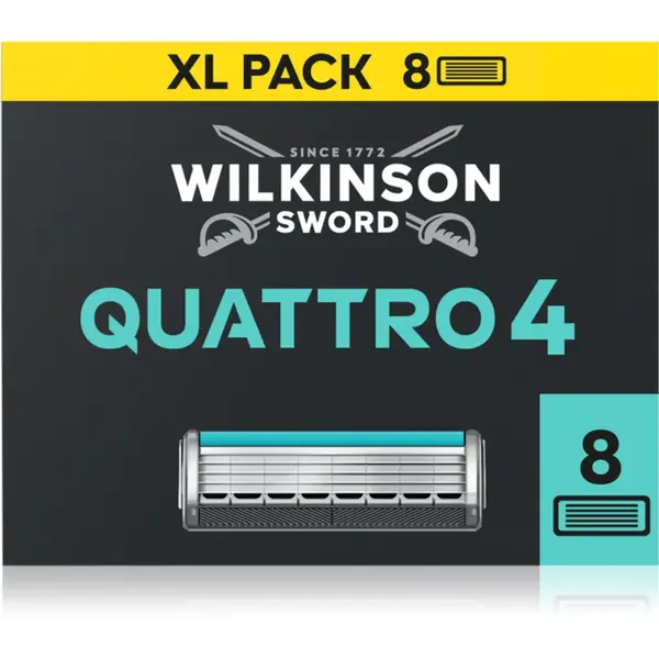 Wilkinson Sword Quattro Essential 4 Titanium Sensitive rezerva Lama 8 buc