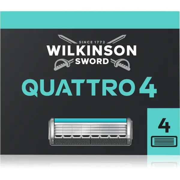Wilkinson Sword Quattro Essential 4 Titanium Sensitive rezerva Lama 4 buc