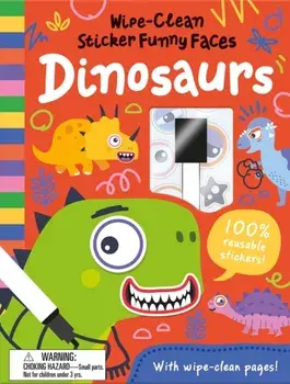 Wipe-Clean Sticker Funny Faces Dinosaurs, Hardback/Rob Abbott