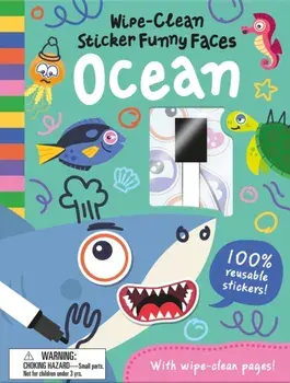 Wipe-Clean Sticker Funny Faces Ocean, Hardback/Rob Abbott