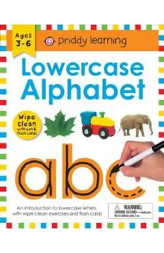 Wipe Clean Workbook: Lowercase Alphabet (Enclosed Spiral Binding): Ages 3-6; With Pen & Flash Cards - Roger Priddy