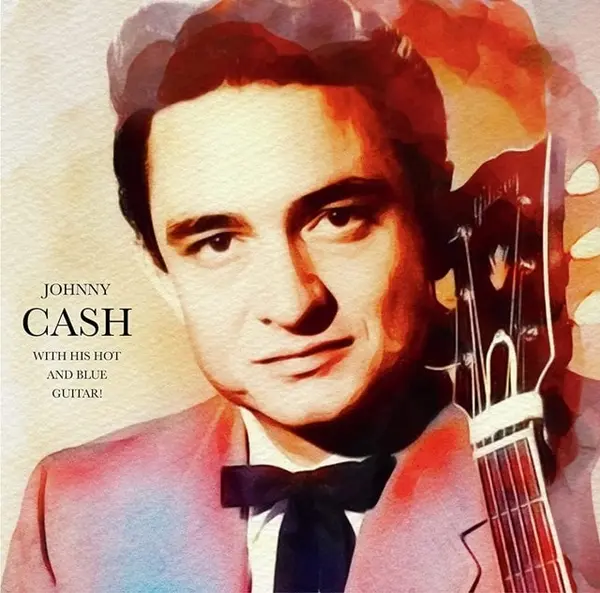With His Hot And Blue Guitar - Blue Marbled Vinyl | Johnny Cash