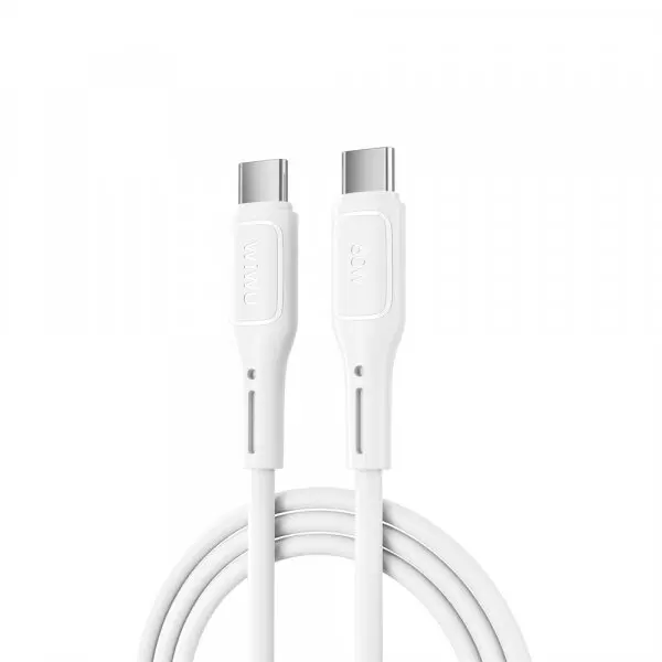 WIWU Cablu Date si Incarcare USB-C - USB-C WiWu Wi-C043E Starlink, 60W, 1m, Alb