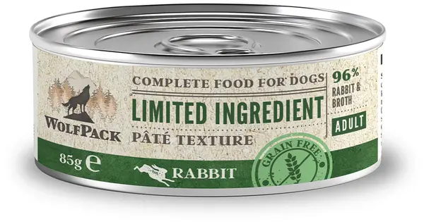 WOLFPACK Conservă pentru câini, cu număr limitat de ingrediente, Iepure