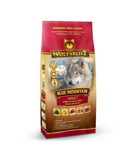 WOLFSBLUT Adult Blue Mountain Sac hrana cu vanat si iepure, pentru caini 12,5 kg