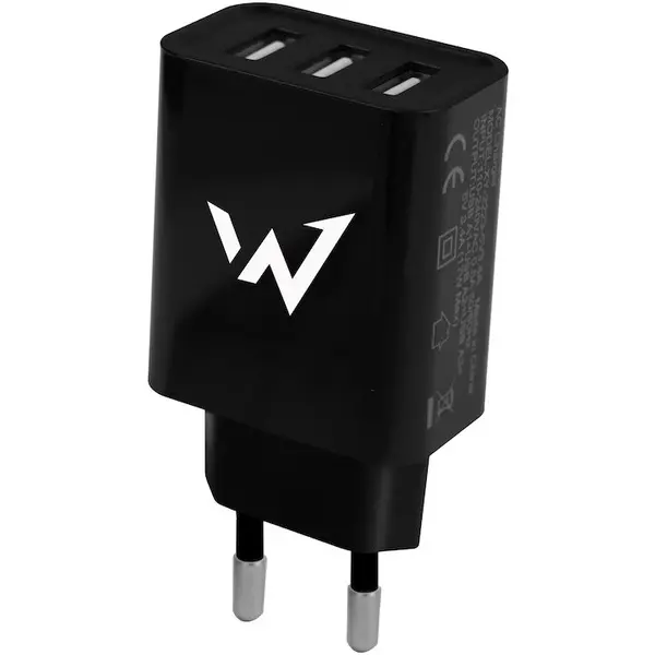 Wonder Incarcator retea Wonder WA15BK, 3x USB-A, 17W, Negru