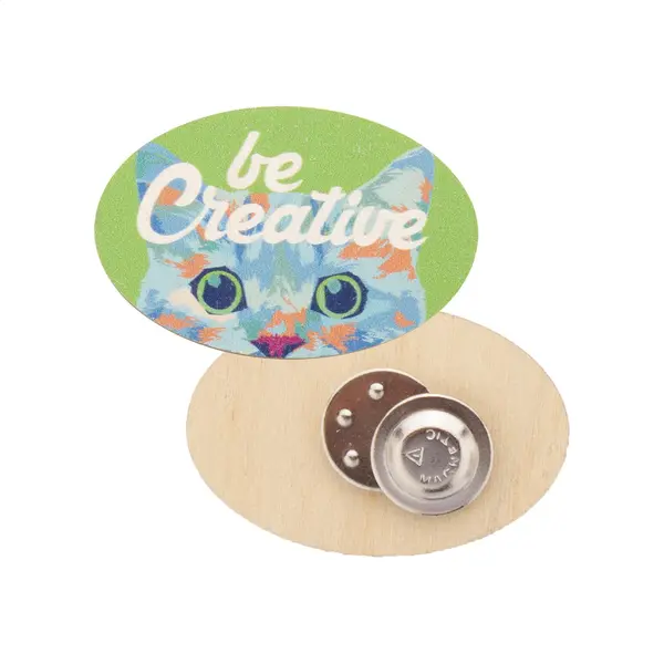 WooBadge ecuson magnetic, personalizat - natural