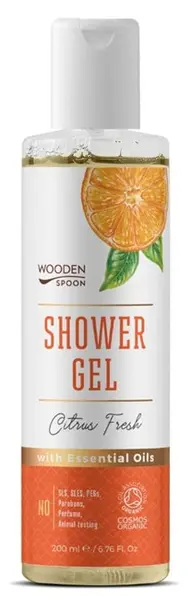 Wooden Spoon Gel de duș Citrus Fresh, 200 ml