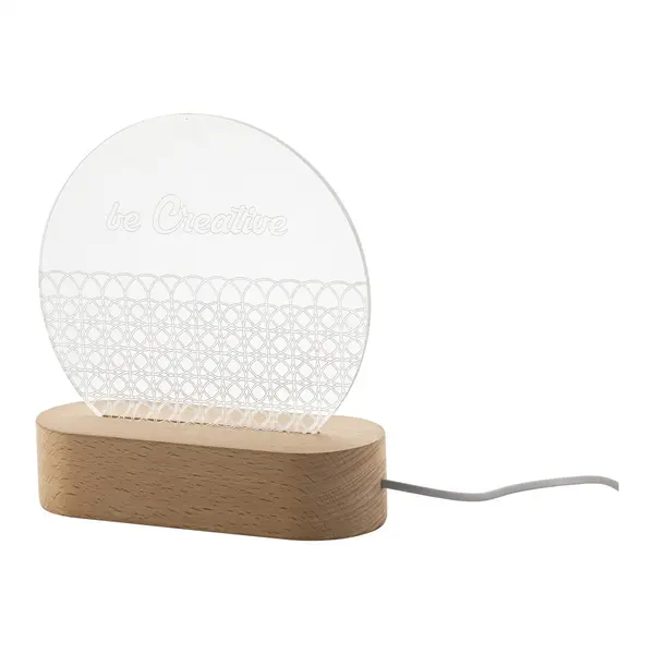 Woodify trofeu cu lumină LED - transparent