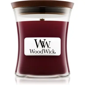 Woodwick Black Cherry lumânare parfumată cu fitil din lemn