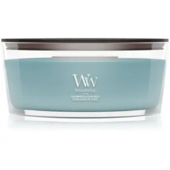 Woodwick Cedarwood & Ocean Moss lumânare parfumată cu fitil din lemn