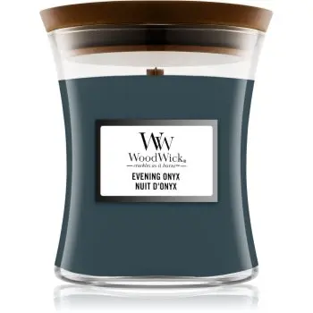Woodwick Evening Onyx lumânare parfumată cu fitil din lemn