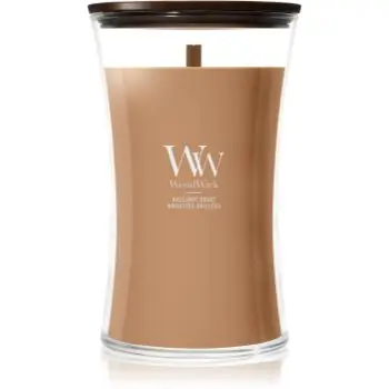 Woodwick Hazelnut Roast lumânare parfumată cu fitil din lemn