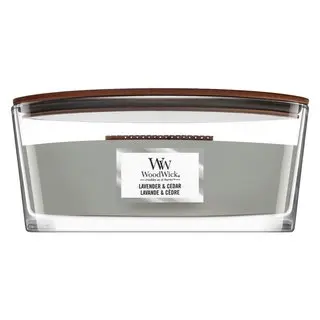 Woodwick Lavender & Cedar lumânare parfumată 453,6 g