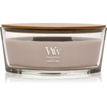Woodwick Opulent Wood Patchouli Creme lumânare parfumată cu fitil din lemn
