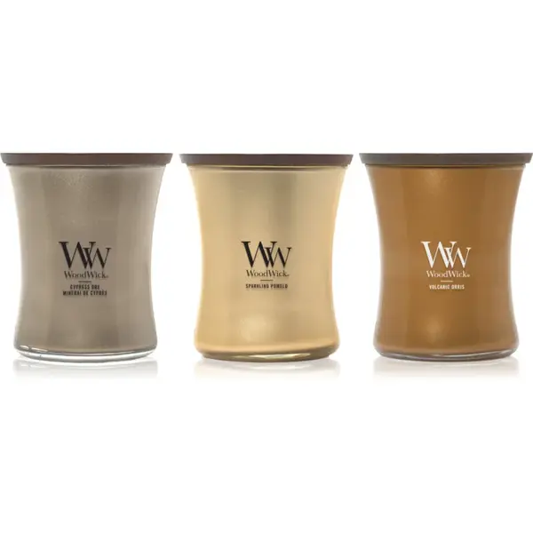 Woodwick Precious Metals Trio Pack set cadou