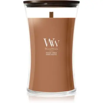 Woodwick Radiant Amber lumânare parfumată cu fitil din lemn