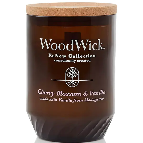 Woodwick Renew Collection Cherry Blossom and Vanilla Large Candle