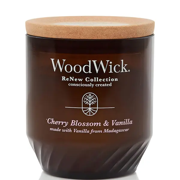Woodwick Renew Collection Cherry Blossom and Vanilla Medium Candle
