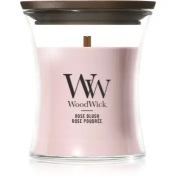 Woodwick Rose Blush lumânare parfumată cu fitil din lemn