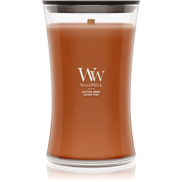 Woodwick Saffron Smoke lumânare parfumată cu fitil din lemn 610 g