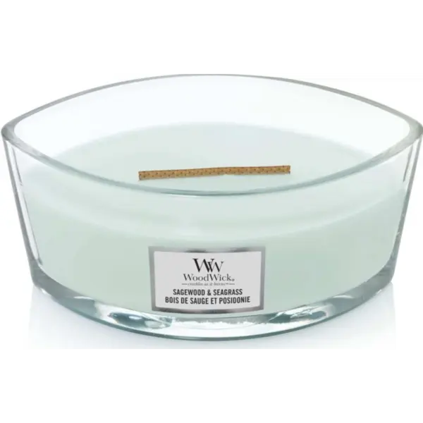 WoodWick Sagewood And Seagrass Lumânare parfumată Volum 453.6 g