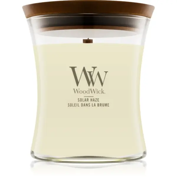Woodwick Solar Haze lumânare parfumată cu fitil din lemn 275 g