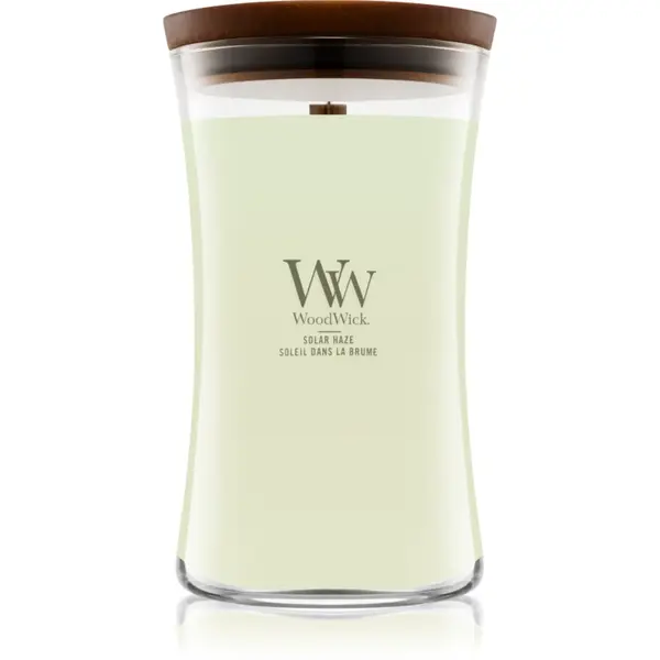 Woodwick Solar Haze lumânare parfumată cu fitil din lemn 610 g