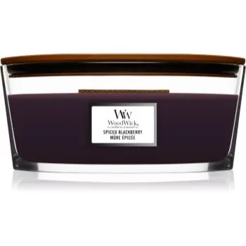 Woodwick Spiced Blackberry lumânare parfumată cu fitil din lemn (hearthwick)