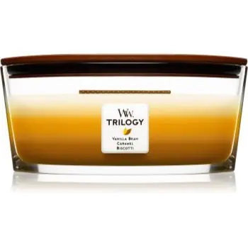 Woodwick Trilogy Café Sweets lumânare parfumată cu fitil din lemn (hearthwick)