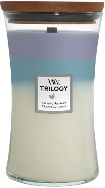 WoodWick Trilogy Lumânare parfumată Calming Retreat, 609.5 g